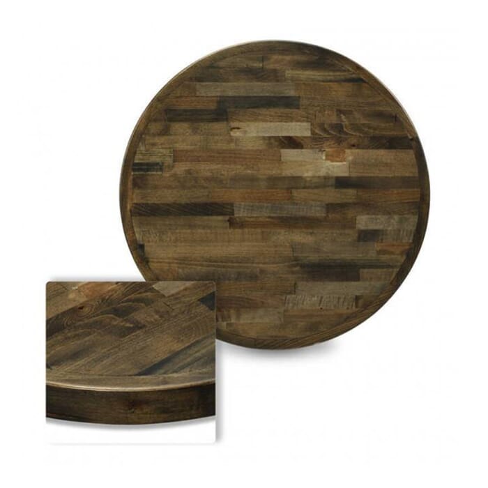 Butcher Block Mixed Wood Indoor Round Dining Table Top In Urban Grey Finish Butcher Block Mixed Wood Indoor Round, Round Butcher Block Table Top