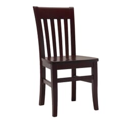 European Beech Wood Curved Back Commercial Chair in Dark Mahogany