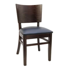 Solid Walnut Wood Square Back Restaurant Side Chair