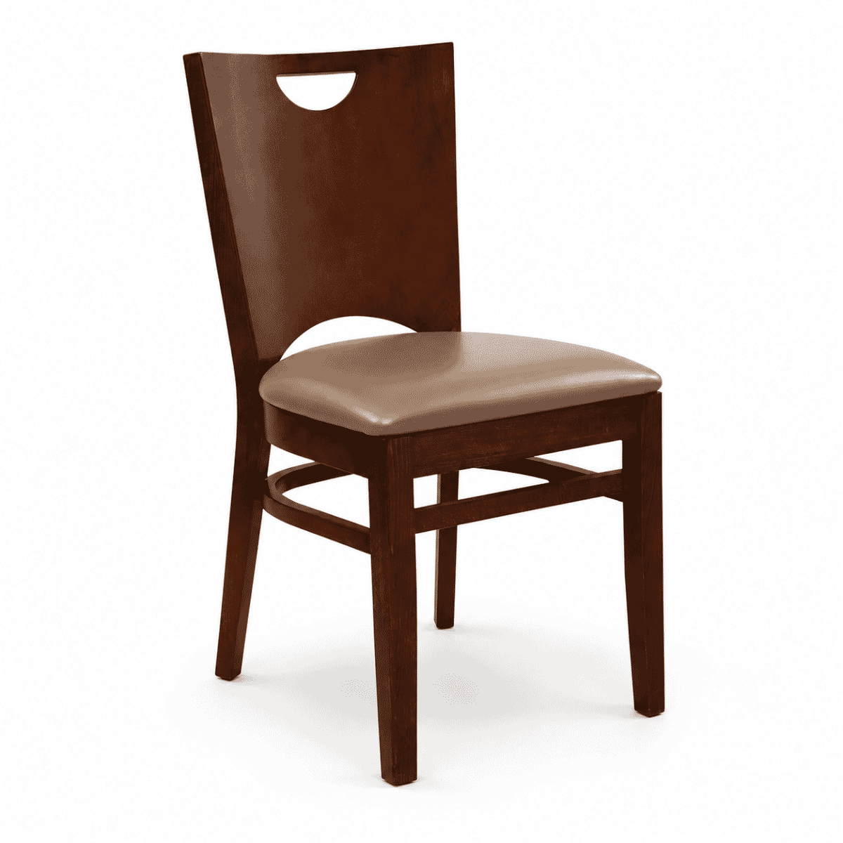 Chloe Solid Walnut Beech Wood Restaurant Chair With Upholstered Seat