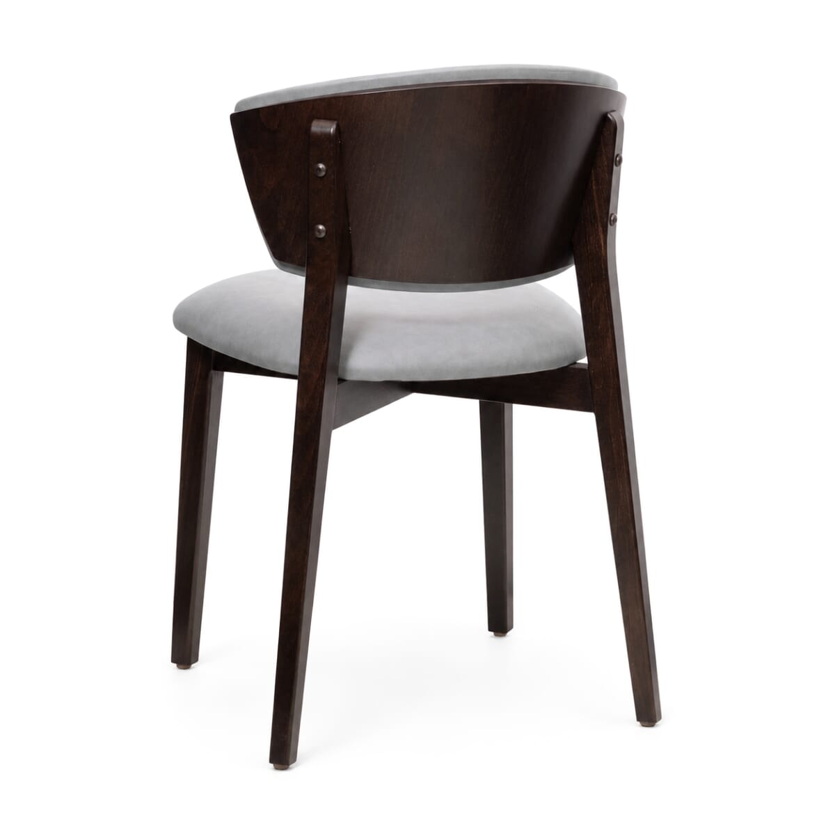 Valenza Curved Walnut Wood Fully Upholstered Restaurant Chair