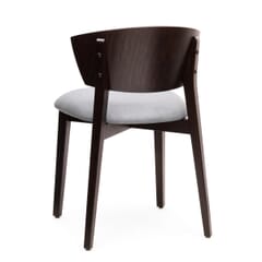 Valenza Walnut Wood Restaurant Chair with Upholstered Seat