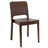 Stackable European Beechwood Restaurant Chair in Walnut