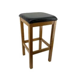 Solid Beech Wood Frame Backless Restaurant Bar Stool in Cherry