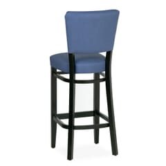 Fully Upholstered Black Beech Wood Bennett Restaurant Bar Stool