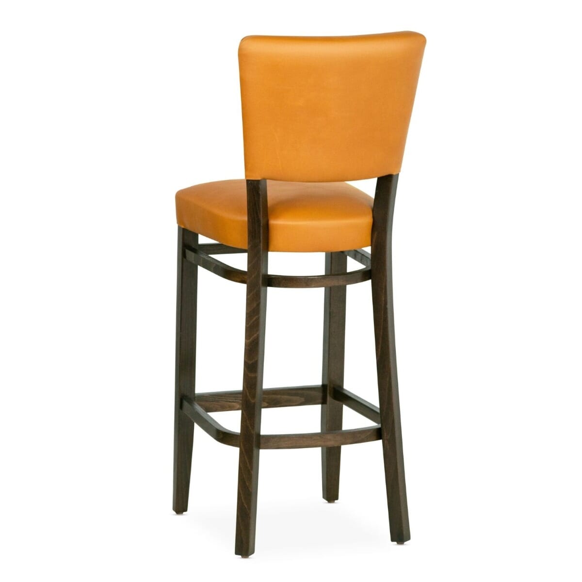 Fully Upholstered Walnut Beech Wood Bennett Restaurant Bar Stool