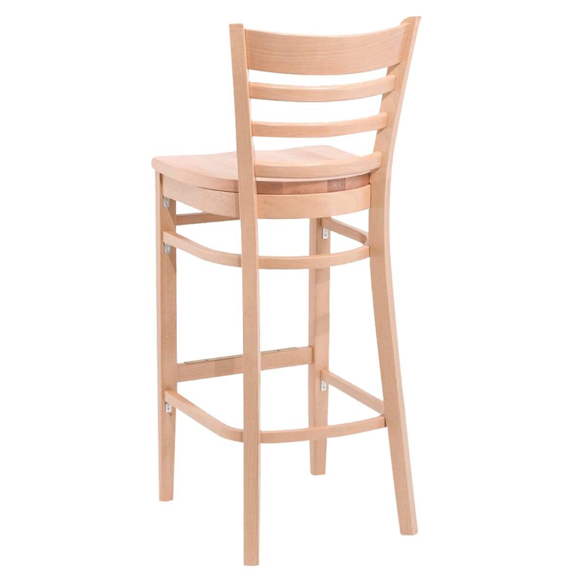 Natural Wood Ladderback Commercial Bar Stool