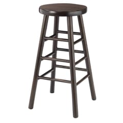 Walnut Traditional Backless Wood Commercial Bar Stool