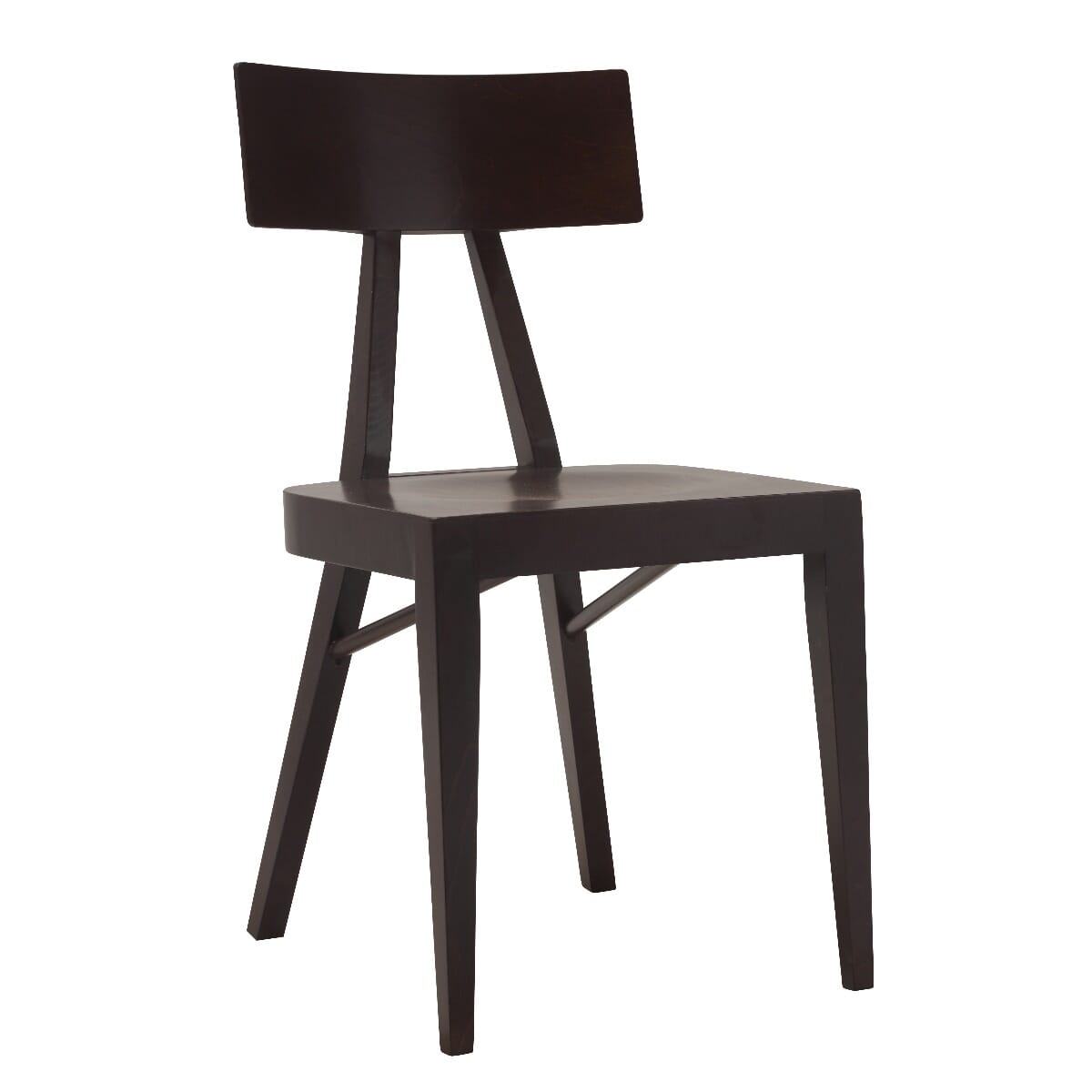 Solid Wood Contemporary Restaurant Chair in Espresso