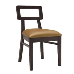 Solid Wood Open Back Restaurant Chair in Walnut