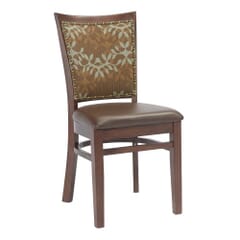 Fully Upholstered Solid Wood Restaurant Side Chair with Nailhead Trim