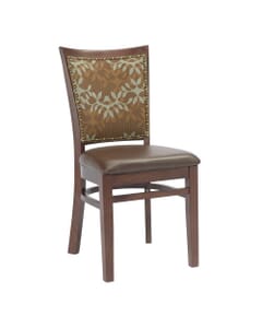 Fully Upholstered Lattice Side Chair with Nailhead Trim