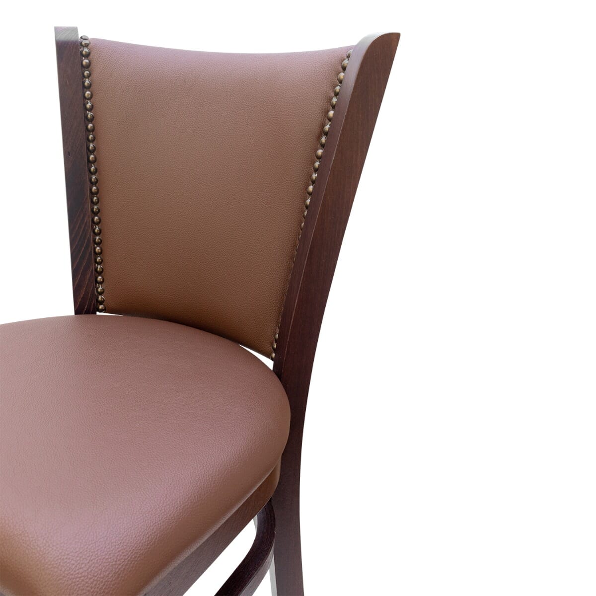 Fully Upholstered Nailhead Trim Side Bar Stool