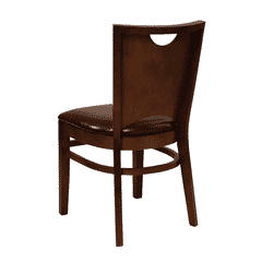 Chloe Solid Walnut Beech Wood Commercial Chair With Upholstered Seat