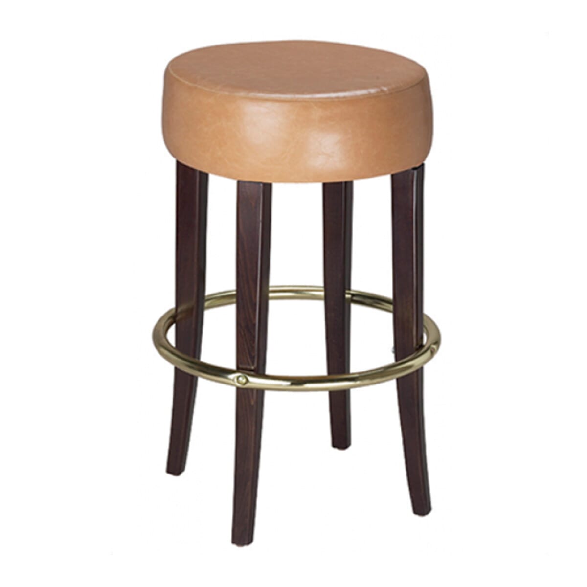 Leather discount stool round