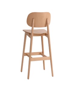 Milly European Beech Wood Commercial Bar Stool in Natural