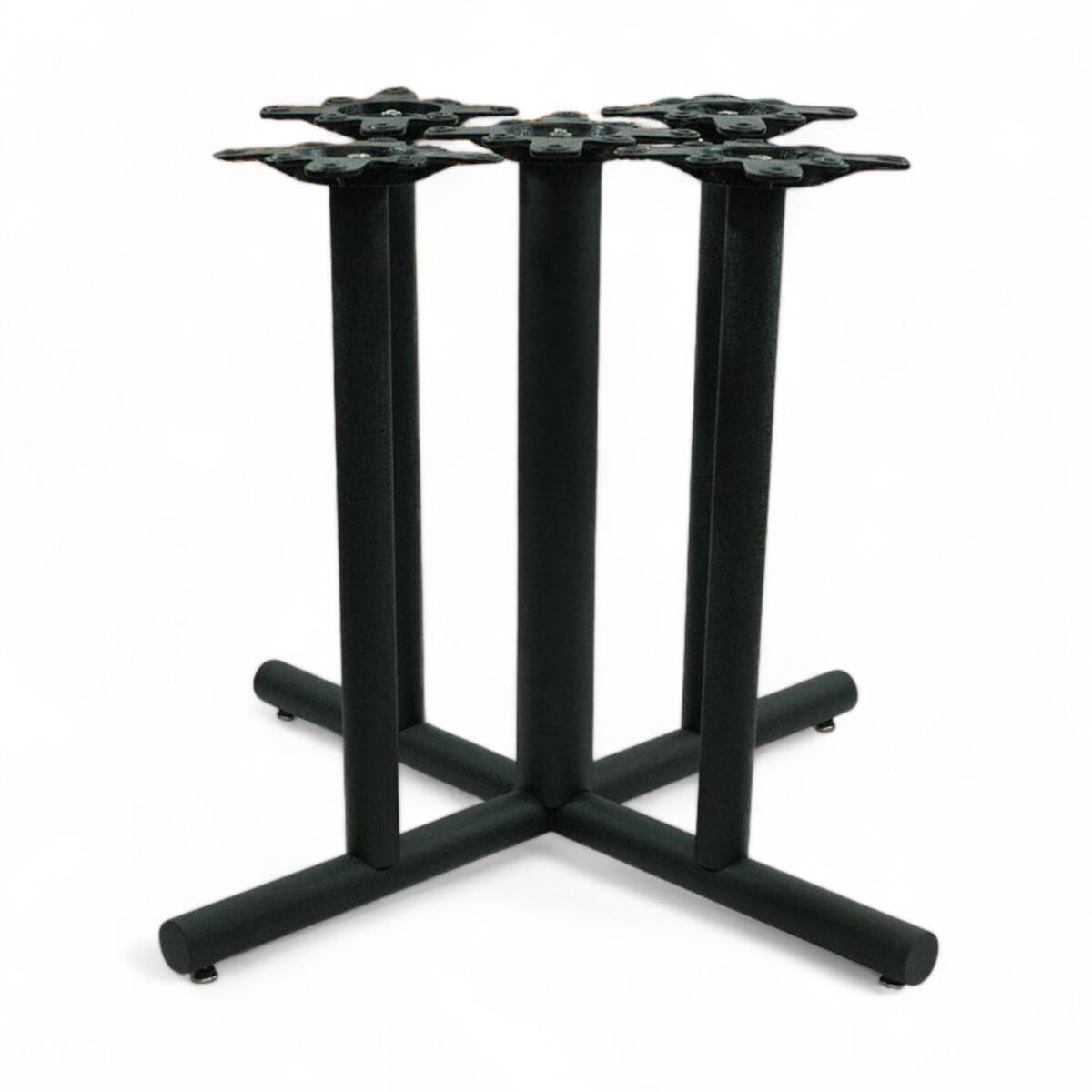 5 Column X-Shaped Restaurant Table Base in Black