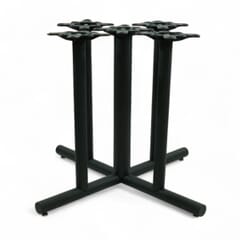 5 Column X-Shaped Restaurant Table Base in Black