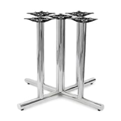 5 Column X-Shaped Restaurant Table Base in Chrome