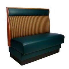 Basic Style Wood Panel Restaurant Booth With Headroll