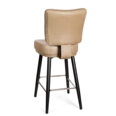 Thayer Custom Heavy-Duty Restaurant Bar Stool with Square Black Steel Frame