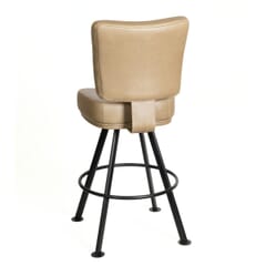 Thayer Custom Restaurant Bucket Bar Stool with Black Steel Frame