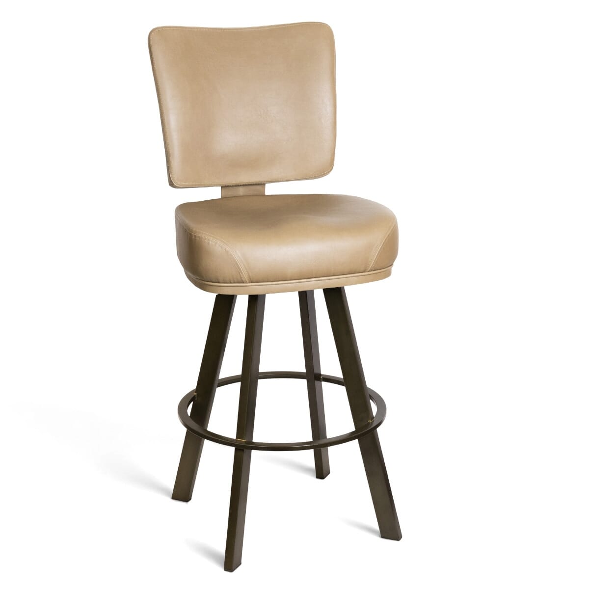 Custom Bucket Bar Stool with Rust Steel Base