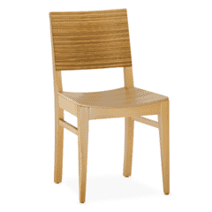 Natural Wood Madison Commercial Chair in Zebra Style Pattern