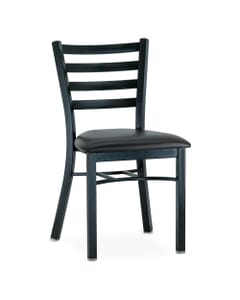 Black Steel Ladderback Restaurant Chair
