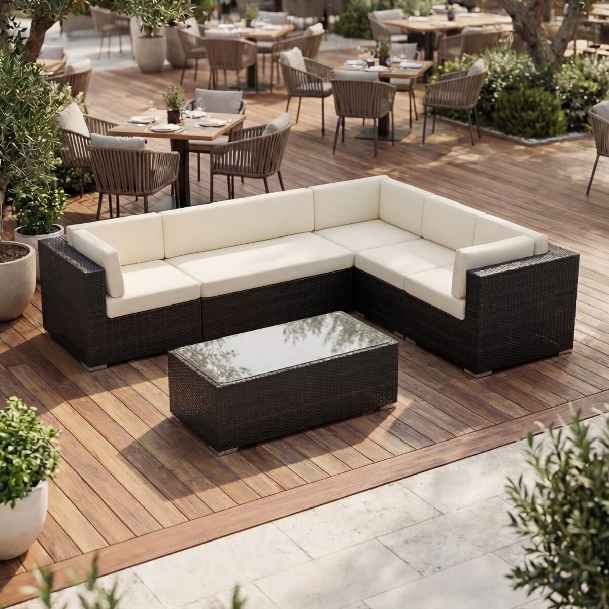 Siena Outdoor Wicker Lounge Modular Set