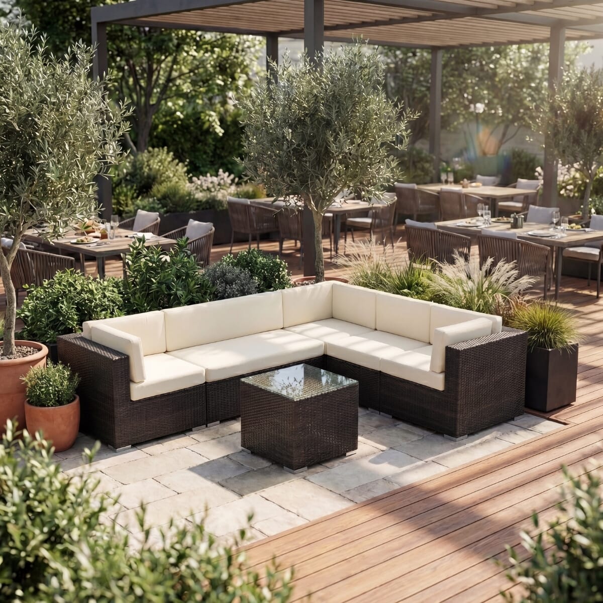 Siena Outdoor Wicker Lounge Modular Set