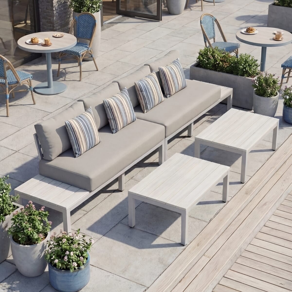 4 pieces - Miami Outdoor Modular Sectional Set