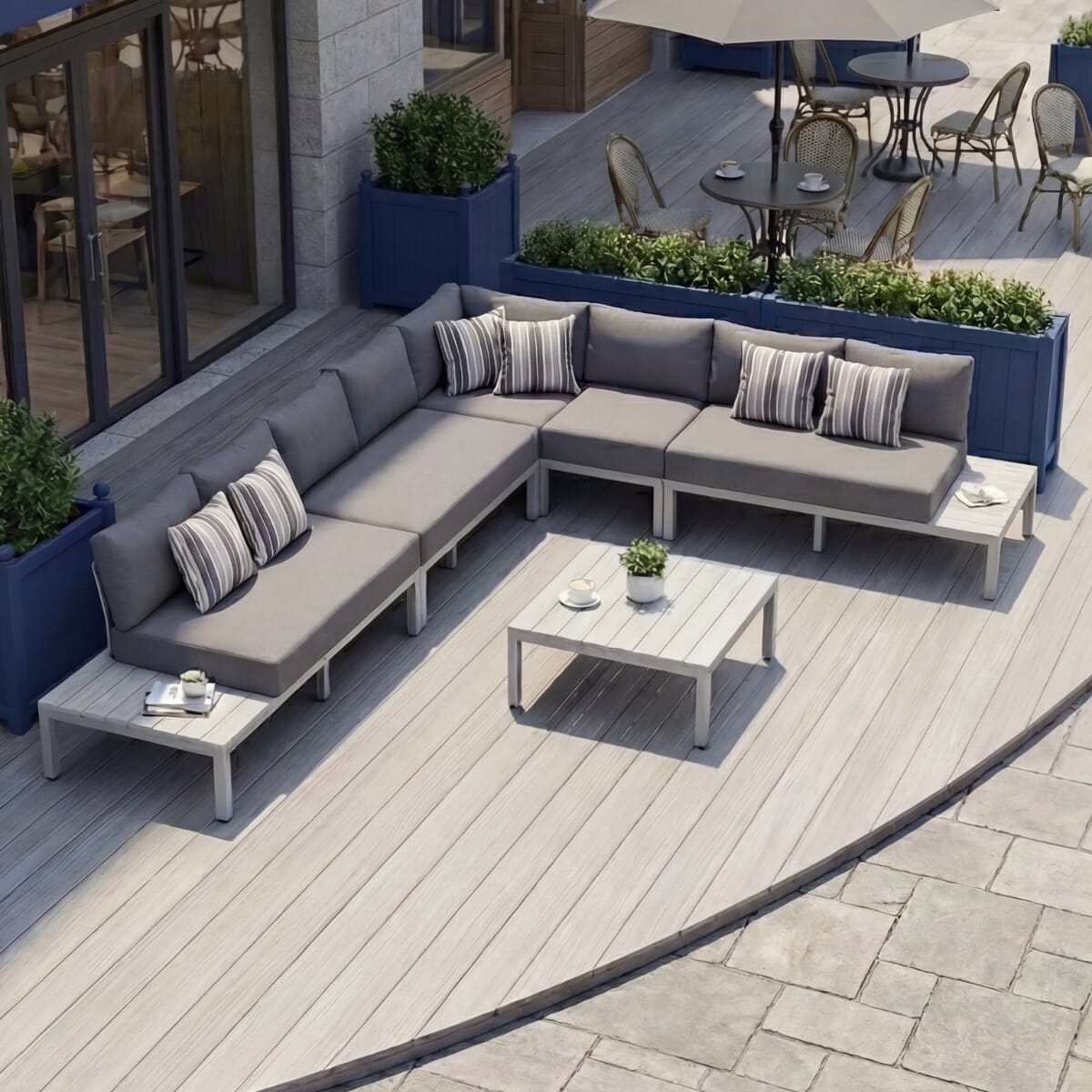 6 pieces - Miami Outdoor Modular Sectional Set