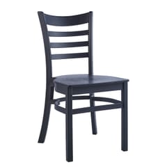 Black Stackable Ladderback Indoor/Outdoor Restaurant Chair  