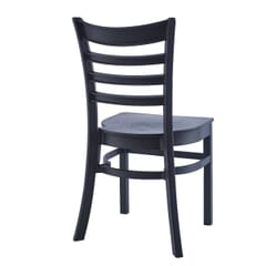 Black Stackable Ladderback Indoor/Outdoor Restaurant Chair  