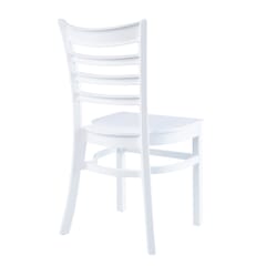 White Stackable Ladderback Indoor/Outdoor Restaurant Chair  