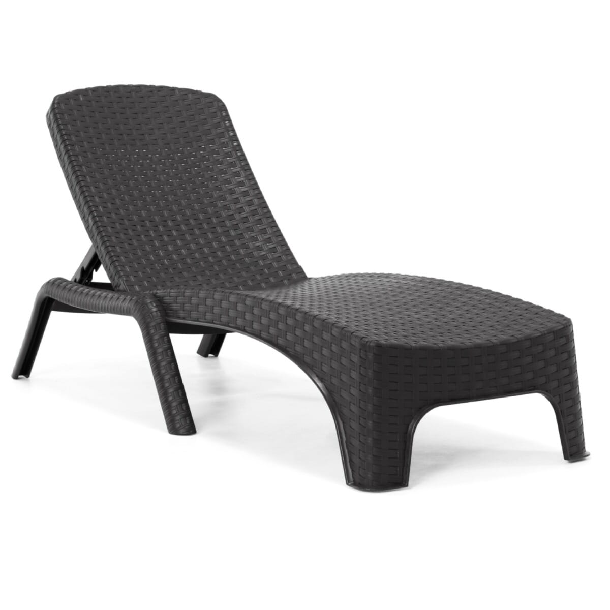 Sun lounger black discount rattan