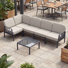 6 Piece - Venice Modular Outdoor Lounge Sectional Set
