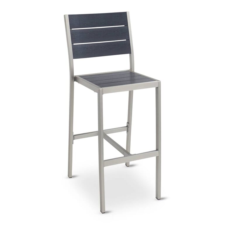 Restaurant Bar Stool with Synthetic Teak Wood – Outdoor