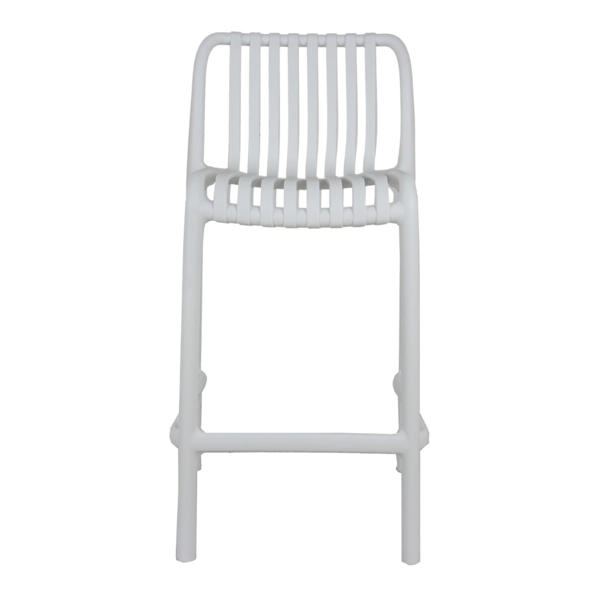 White plastic bar discount stools with backs