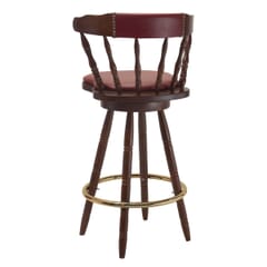 Captain's Mate Bar Stool in Walnut with Nailhead Trim