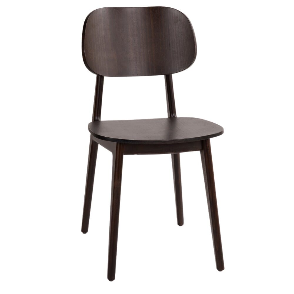 Lola Wood Restaurant Chair in Walnut
