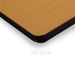 Square Laminate Commercial Drop Leaf Table Top in Oak (36”x 36” to 51” Round)