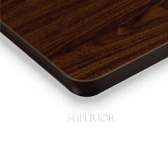 Square Laminate Commercial Drop Leaf Table Top in Walnut (36”x 36” to 51” Round)