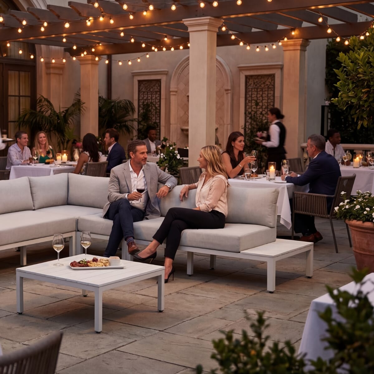 6 pieces - Miami Outdoor Modular Sectional Set