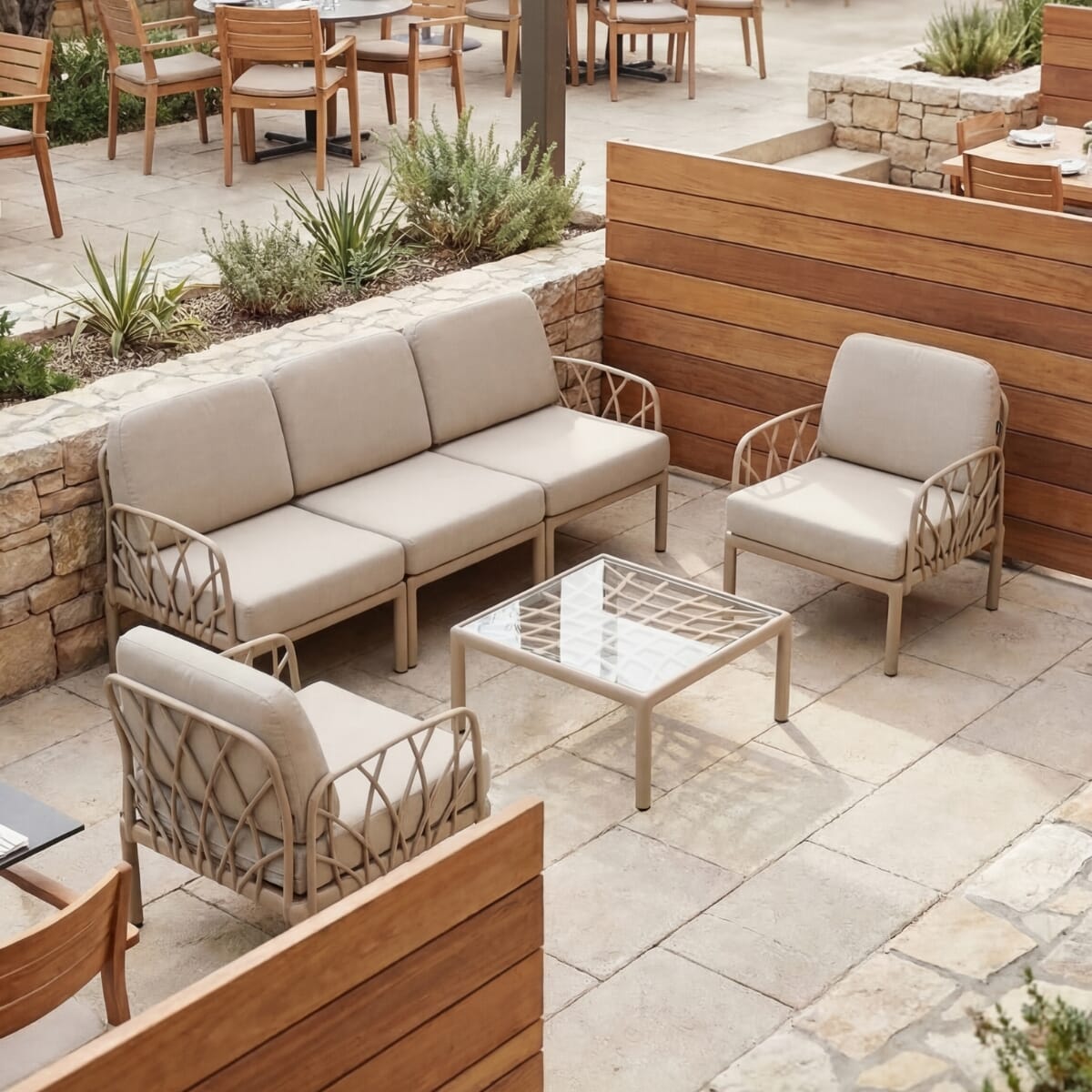 6 Piece - Venice Modular Outdoor Lounge Sofa Set