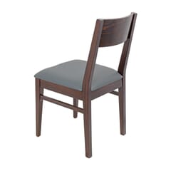 Espresso Wood Square Back Upholstered Commercial Chair