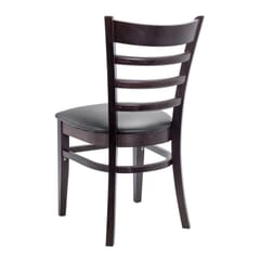 Solid Wood Ladder Back Commercial Dining Chair in Espresso