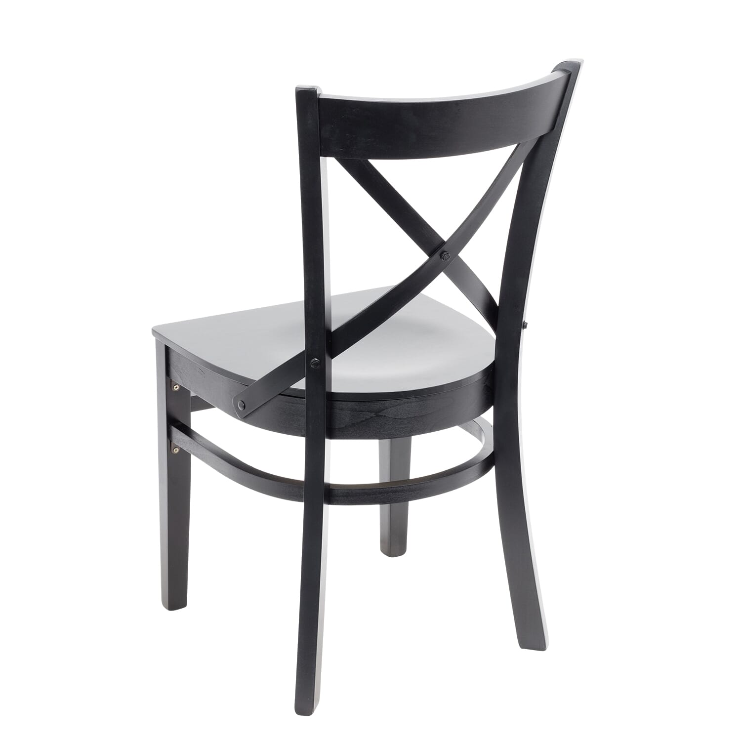 Solid Beech Wood Cross back Commercial Chair in Black