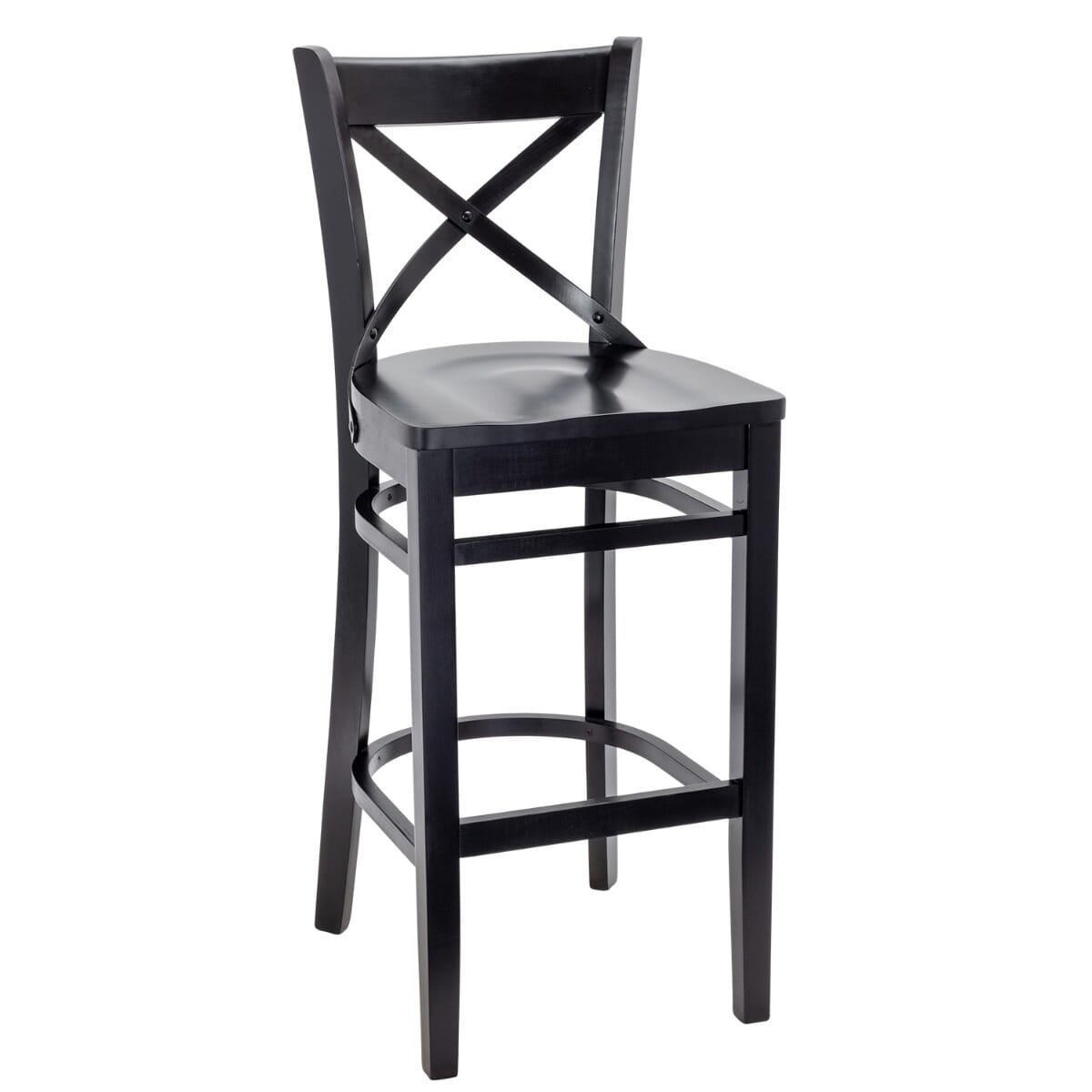 black cross back bar stools